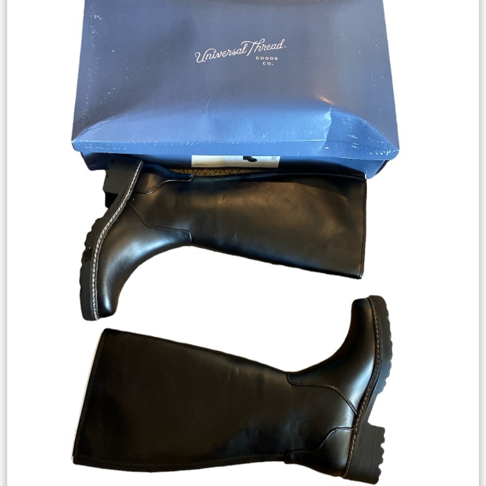 Universal Thread Sleek Black Knee-High Boots - image 4